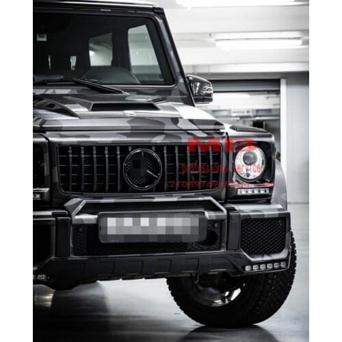 W463 g wagon g63 G-class B style diffuser with LED front lip need cut bumper