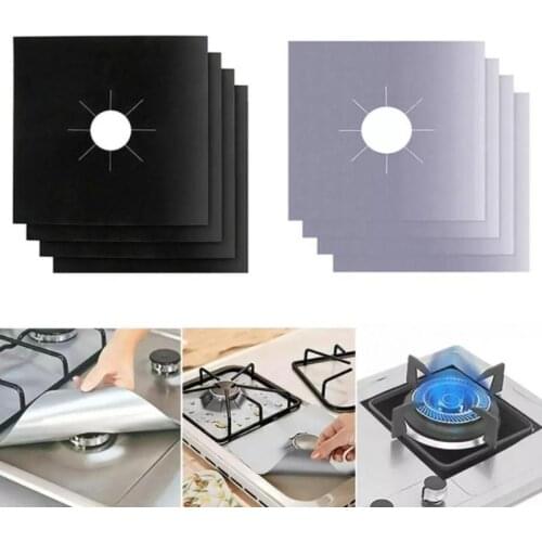 4pcs Kitchen Stove Protector Cover Liner Gas Stove Protector Gas Stove Stovetop Burner Protector Kitchen Accessories