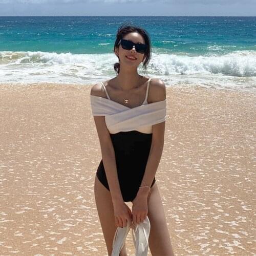 One Piece Bikini Womens Swim Wear One-Piece Swimwear For Women Trikinis Beach High Waist Sexy Swimsuit Woman New Polyester Solid