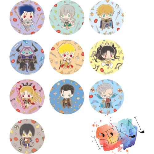 Fate Grand Order Anime Badge Gilgamesh Cu Chulainn Ereshkigal Gawain Ishtar James Moriarty FGO FateGO Metal Badge Brooch Pins