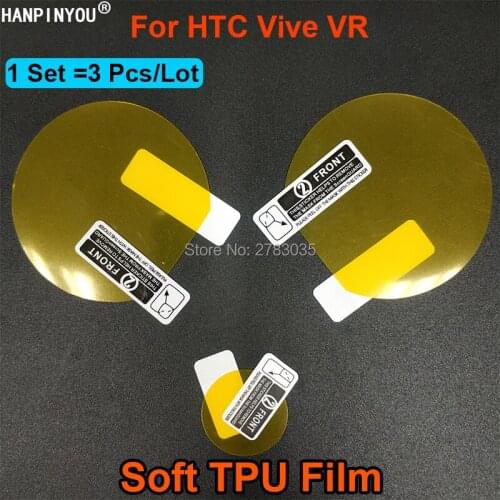 1 Set =3 Pcs/Lot For HTC Vive VR Clear Soft TPU Film Screen Protector (Not Tempered Glass)