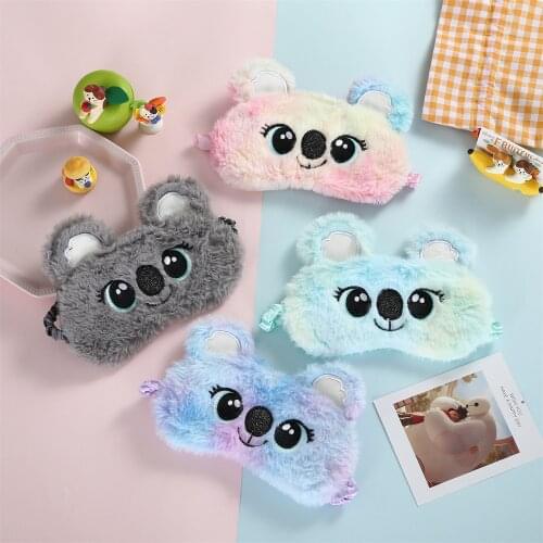 1 Pcs Plush Sleeping Eye Mask Cute Koala Kids Sleep Mask Cartoon 3d Eye Cover Eye Blindfolds Travel Eye Band Shade Rest Eyepatch