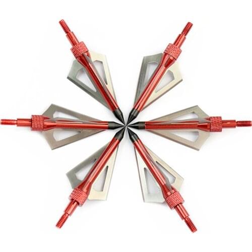 12X 100 Grain Broadheads 3 Blades Aftershock Hunting Tips Free Shipping Archery Bow Outdoor Sport Shooting