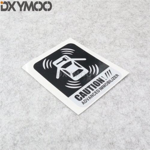 2x Japanese Style Auto Warning Caution Advanced IMMOBILIZER Alarm Security System Window Sticker Bike Decal