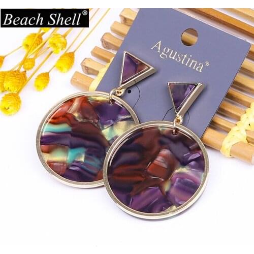 Acrylic Earrings Bohemian Party Simple Women Simple 2020 Fashion Trendy Jewelry statement multicolor aesthetic accessories
