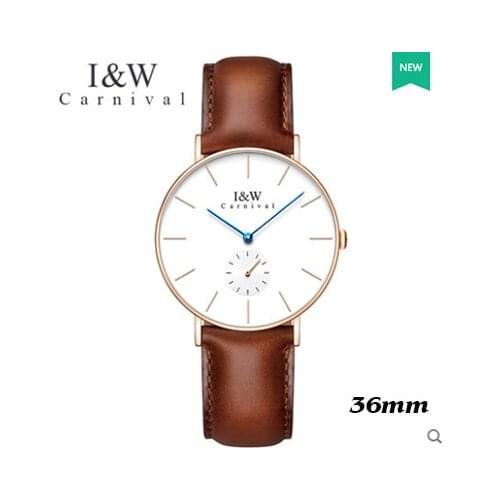 Carnival Ladies Watch With Leather Strap