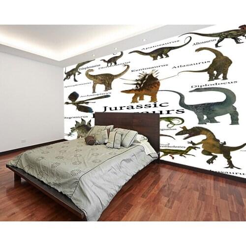 Childrens wallpaper,Dinosaur collection photo murals for kids rooms study living room background PVC