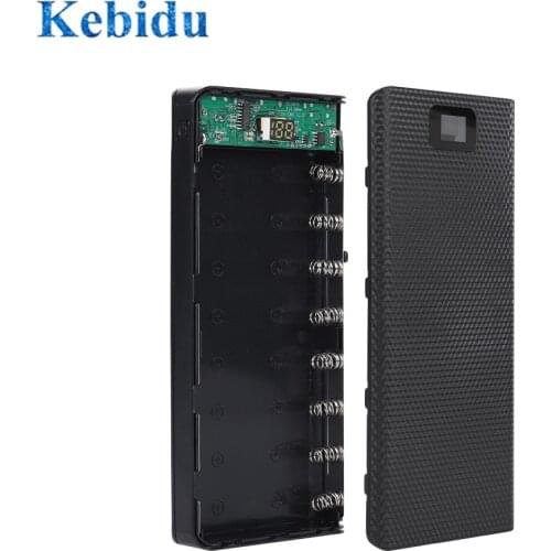 DIY 8*18650 Power Bank Case External 5V Battery Charge Storage Box Shell Micro USB Type C For Charging Mobile Phones Portable