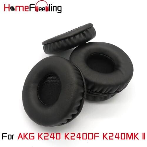 Homefeeling Ear Pads For AKG K240 K240DF K240MK ll Earpads Round Universal Leahter Repalcement Parts Ear Cushions