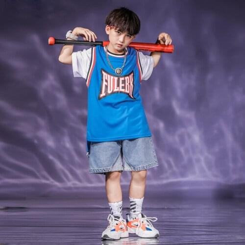 Hip Hop Clothes For Boys Jazz Dance Costume Sports Tops Hiphop Suit Festival Outfits Performance Clothing Stage Costumes SL2846