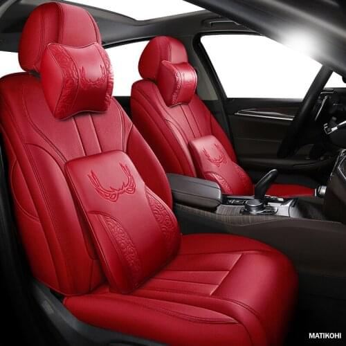 MATIKOHI Custom Leather car seat cover For SsangYong Rodius ActYon Rexton Chairman Kyron Korando Tivolan Automobiles Seats