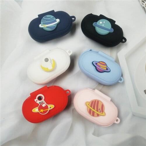 Cute Astronaut Silicone High Quality Case for Samsung Galaxy Buds Plus Accessories Bluetooth Earphone Case Cover With Hook