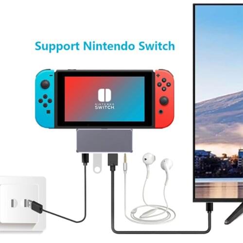 Multifunctional Type-C Docking Station to HDMI 4K 5-in-1 USB 3.0 HUB Splitter