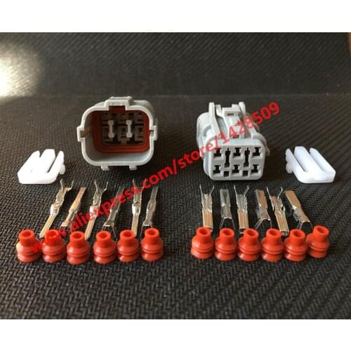 KET 5 Sets Kit 6 Pin MG640337 MG610335 Female Male Way Waterproof Electrical Wire Connector Plug Auto Connectors