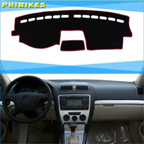 Car Dashboard Cover Mat Pad Dash Sun Shade Instrument Carpet Accessories For Skoda Octavia A5 2006 2007 2008 2009 2010 2011 2012