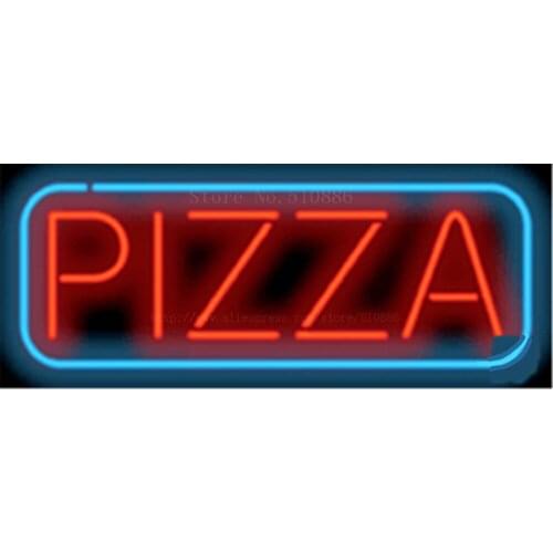 Pizza NEON SIGN REAL GLASS BEER BAR PUB LIGHT SIGNS store display Packing Food Drink Bulbs pizza subs Advertising Lights 17*14"