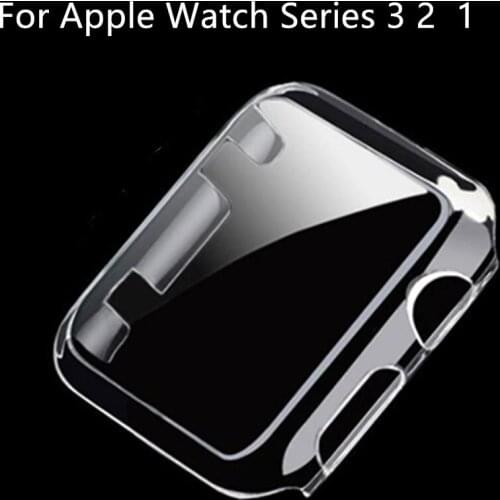 Transparent Frame Case Clear Ultra Thin PC Protective Cover For Apple Watch Series 5 4 3 2 38/42mm Back Case