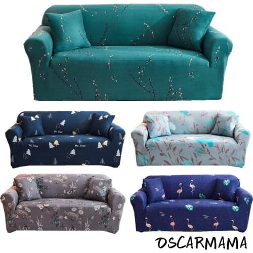 Extensible Leaf Flower Plant Blossom Pattern Relax Armchair Case Sofa Cover Protection Corner Couch Slipcover Modern Decoration