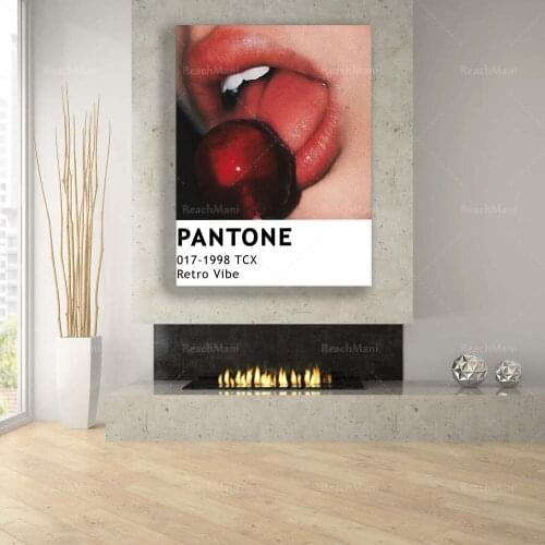 Pantone Retro Vibe Poster, Retro Print, Fashion Pantone Print, Aesthetic Poster, Pantone Vintage Poster, Vibe Poster, Red Poster