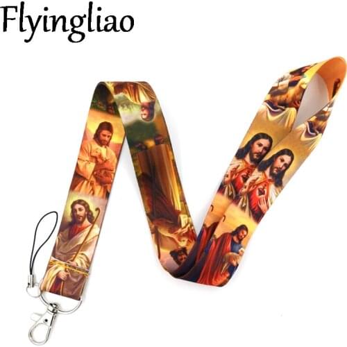 I love Jesus Lanyard for Keys Phone Cool Neck Strap Lanyard for Camera Whistle ID Badge Cute webbings ribbons Gifts Vintage Gift