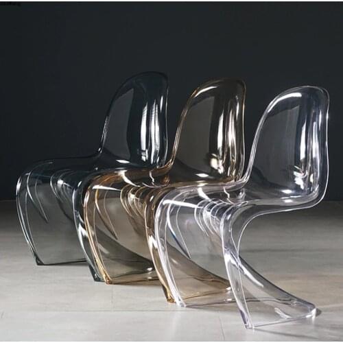 Nordic Dining Chair Creative Acrylic Plastic Dining Chair Ghost Chair Crystal Stool Diningroom Furniture Transparent ArmChair