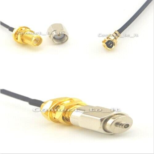 Extension Power Cord IPX-RP SMA Female 1.13 15cm+RP-SMA Male to IPX Male Straight Coaxial Connector