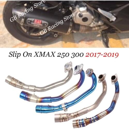Motorcycle Scooter Exhaust Titanium alloy Front Pipe Connect 51MM Muffler Slip On For Yamaha XMAX 250 XMAX 300 2017 - 2020