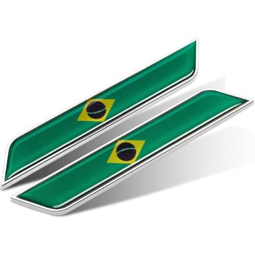 High Quality Car Goods Brazil Brazilian National Falgs Auto Emblem Stickers Covering Scrathes 2020 New Arrival Free Shipping