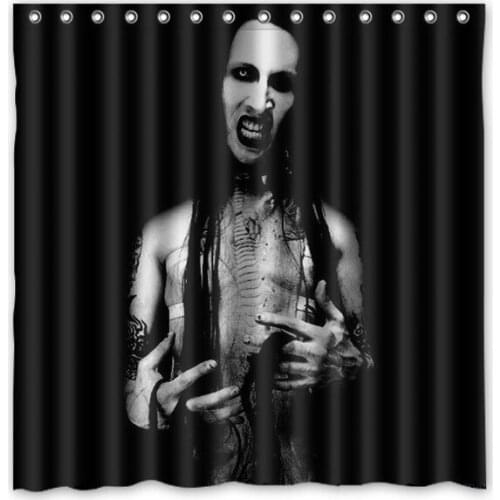 Vixm Marilyn Manson waterproof&mildew proof thicken Polyester Fabric Shower Curtain 180*180 cm