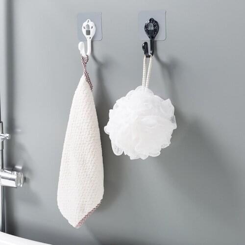 1pcs Adhesive Strong Transparent Wall Hanger Hooks Space Saver Heavy Duty Hook