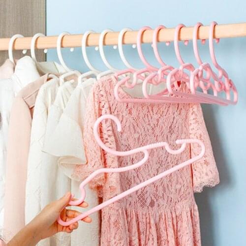 10 Pcs/Lot 37.5cm Plastic Clothes Hangers Non-Slip Duty Coat Hanging