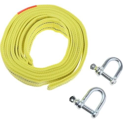 13.12FT Heavy Duty Tow Strap with Hooks 5Tons Capacity Rope 540G