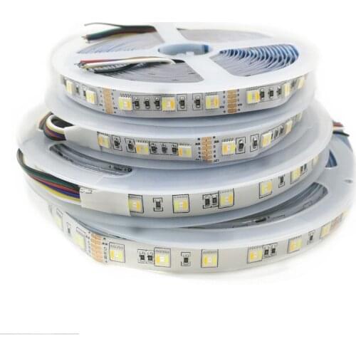 5IN1 RGB+CCT LED Strip 5050 60leds 30Leds /m 5 Colors in 1 chip CW+RGB+WW RGBW RGBWW flexible Led Tape Light DC 12V 24V