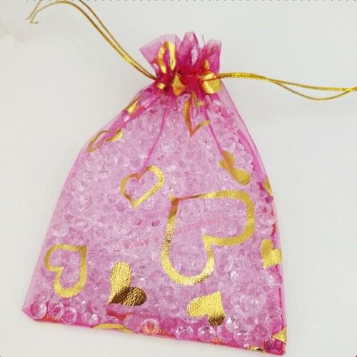 50 pcs 7 * 9cm Drawable Organza Gift Bags Jewelry Packaging Bags Party Candy Birthday Favor Packaging Wedding Decoration 5ZSH323