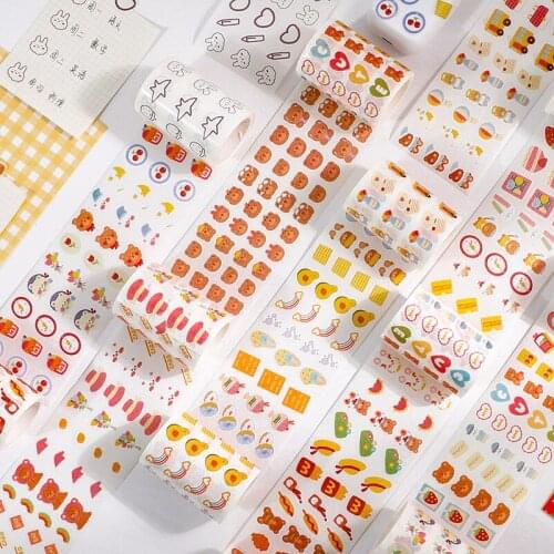 60mm*3m Cartoon Animal Series Washi Tape Scrapbooking Kawaii Masking Tape Decorative Adhesive Tapes Stickers Stationery
