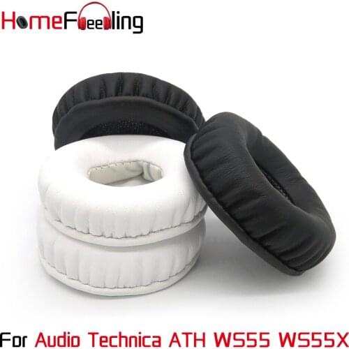Homefeeling Ear Pads for Audio Technica ATH WS55 WS55X Headphones Super Soft Velour Sheepskin Leather Ear Cushions Replacement