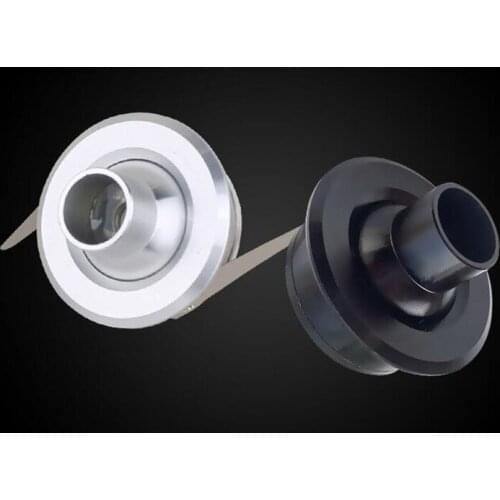 Free Shipping 10pcs/lot 1w LED Round Recessed Cabinet Lamp Mini Ceiling Downlight Fixture Pure/Warm White