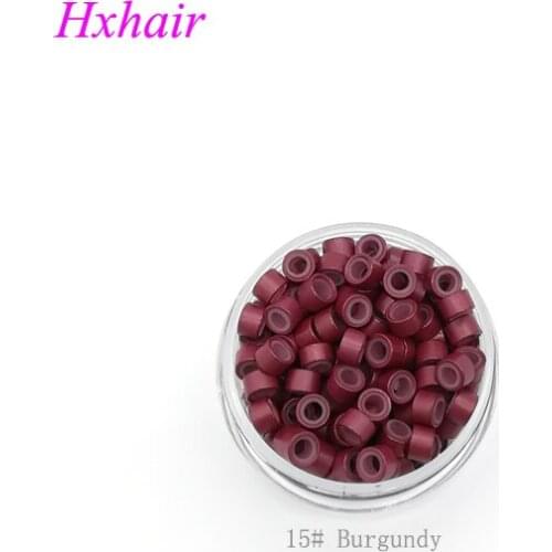 Freeshipping- 1000pcs 5.0mm With Silicone Aluminium Micro Links Micro Rings Beads