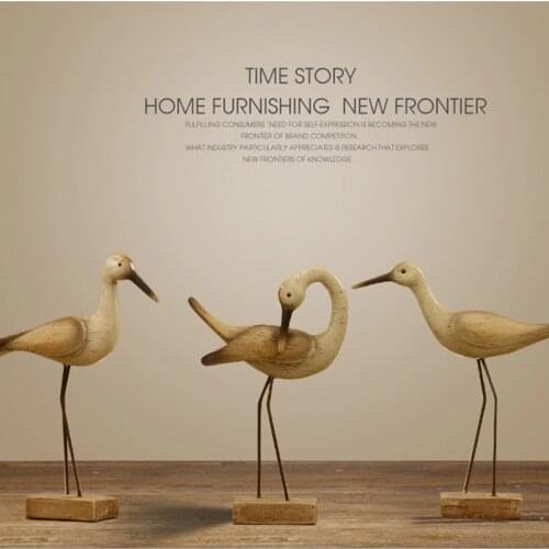 American village style resin craft handmade sea birds luxury living room decoration ornament Nordic retro biomimetic seabirds
