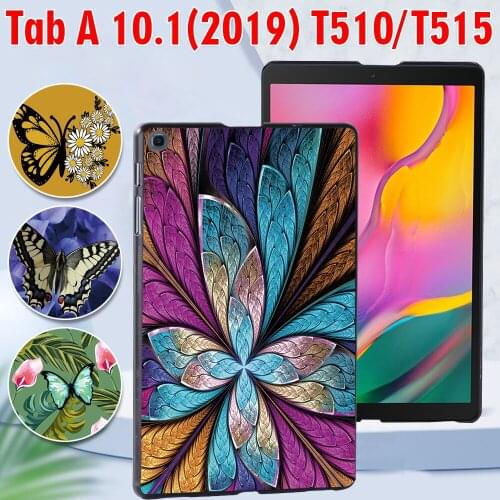 Tablets Case for Samsung Galaxy Tab A 10.1 2019 T510/T515 Anti-Drop PC Plastic Protective SHELL Cover Case + Free Stylus