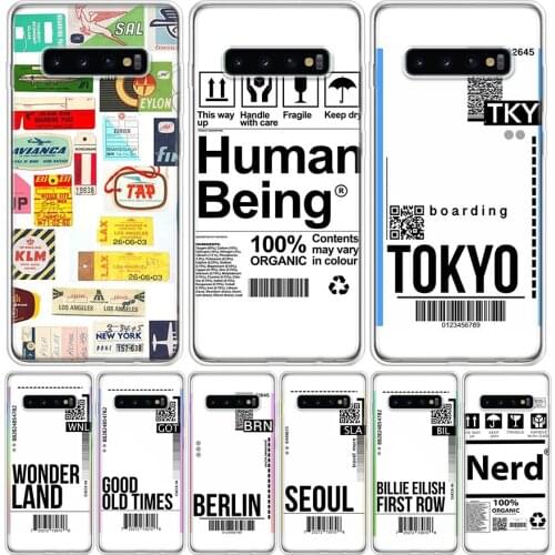Ins Travel Label Country Phone Case For Samsung Galaxy A50 A70 A30S A51 A71 A10 A20E A40 A90 A20S M30S A6 A7 A8 A9 Plus Coque