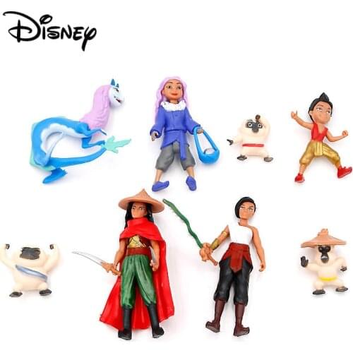 Disney 8pcs/set Raya And The Last Dragon Action Figure Toy Raya Princess Pvc Statue Model Doll Multiple Style For Children Gifts