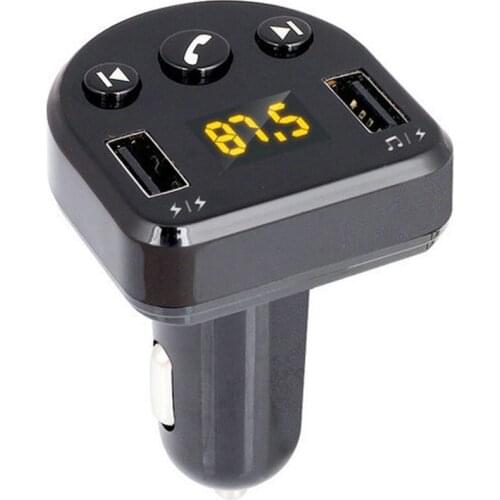 Fm Transmitter For Cars Handsfree Receiver Car Kit With Mic/Tf Card / Usb Drive / Aux Playback For Iphone Ipad Android Phones