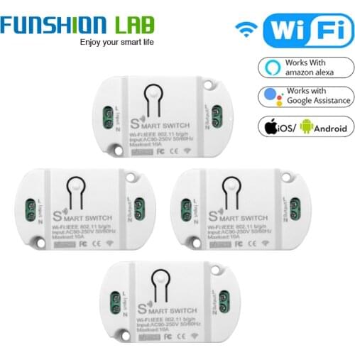 FUNSHION Wifi Receiver Mobile Phone Remote Control Switch Relay 110V 220V Smart Home 433 Mhz Tuya App Timer Module