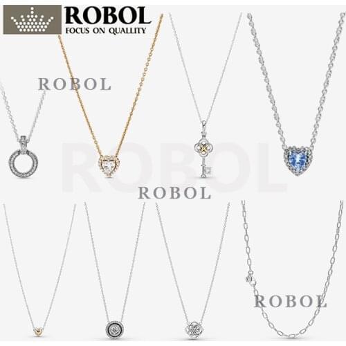 6 2021 New Popular High Quality 100% 925 Sterling Silver Key-shaped Necklace Ladies Jewelry Gifts Free Wholesale Shipping