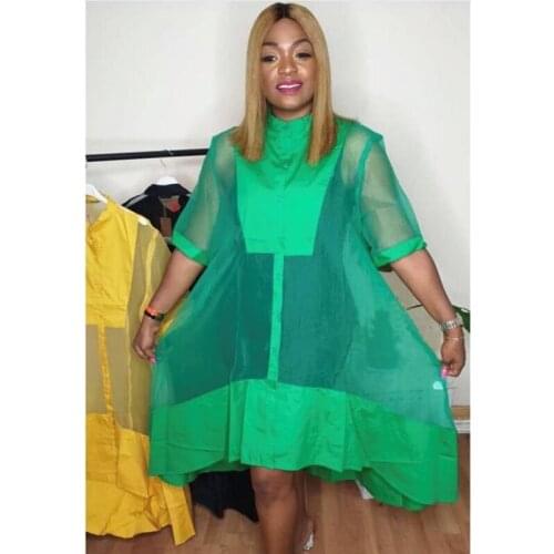 2 Piece Sets Summer Fashion Yellow Print Pleated Dress Casual Cute Women Beading Shirt Dresses Long Sleeve Plus Size Vestidos
