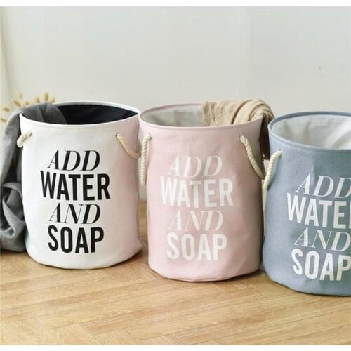 Folding Laundry Basket Round Storage Bag Large Hamper Collapsible Clothes Toy Holder Bucket Organizer Large Capacity 1PC