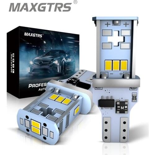 MAXGTRS 2x New Upgrade Extremely Bright T15 W16W Canbus SMD 3020 912 921 White Car LED Back-up Light Auto Reverse Lamp Bulb