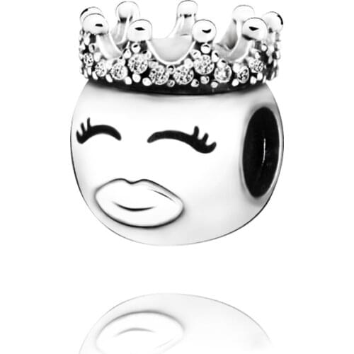 Fashion 925 Sterling Silver Beads Sparkling King Charm Fit Original Pandora Bracelets Women DIY Jewelry Gift