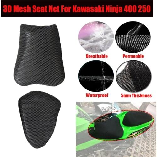 Ninja 400 250 ABS Motorcycle Mesh Seat Cover Cushion Guard Waterproof Insulation Breathable Net For Kawasaki Ninja400 Ninja250